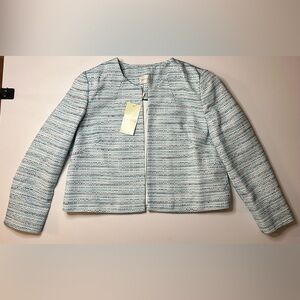 Eastex NWT Baby Blue Tweed Jacket size 16